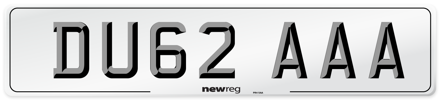 DU62 AAA Number Plate from New Reg